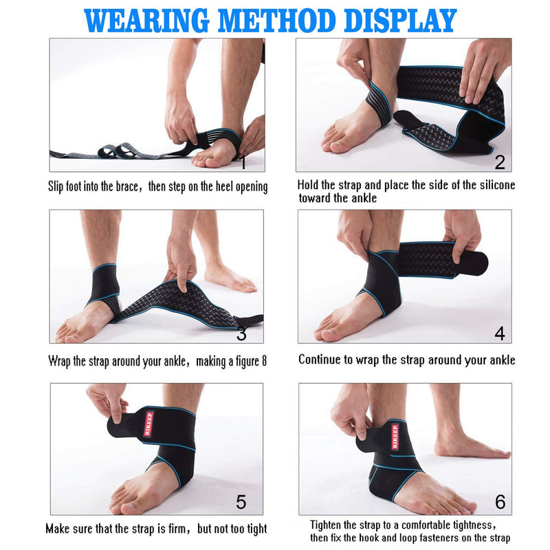 Ankle Support,Adjustable Ankle Brace Breathable Nylon Material Super Elastic and Comfortable,1 Size Fits all, Suitable for Sports (Orange 1)