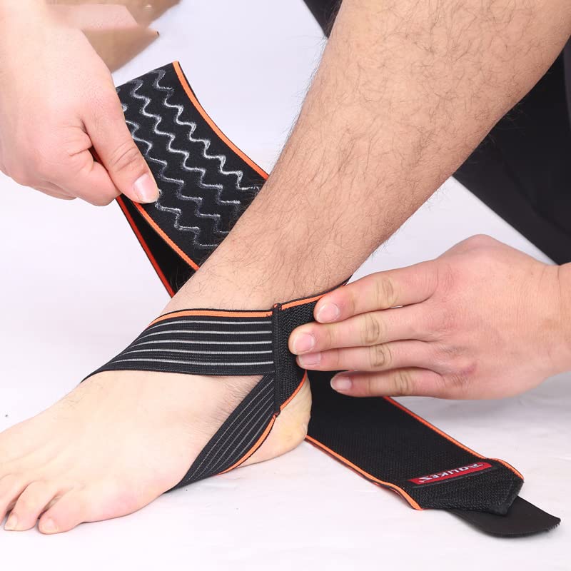 Ankle Support,Adjustable Ankle Brace Breathable Nylon Material Super Elastic and Comfortable,1 Size Fits all, Suitable for Sports (Red 1)