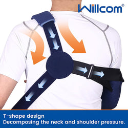 Arm Sling Shoulder Injury Immobilizer for Sleeping, Medical Sling with Waist Strap for Men and Women, Support Brace for Rotator Cuff Torn Hand Wrist Elbow Clavicle Post-Surgery Gifts