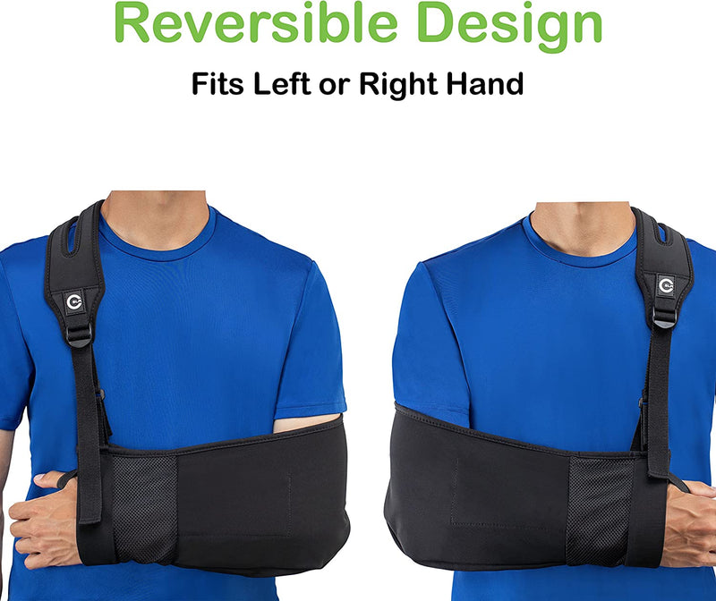 Mesh Arm Shoulder Sling With Exercise Ball-Healjoy Medical Arm Sling with Split Strap Technology, Ergonomic Design for Men & Women