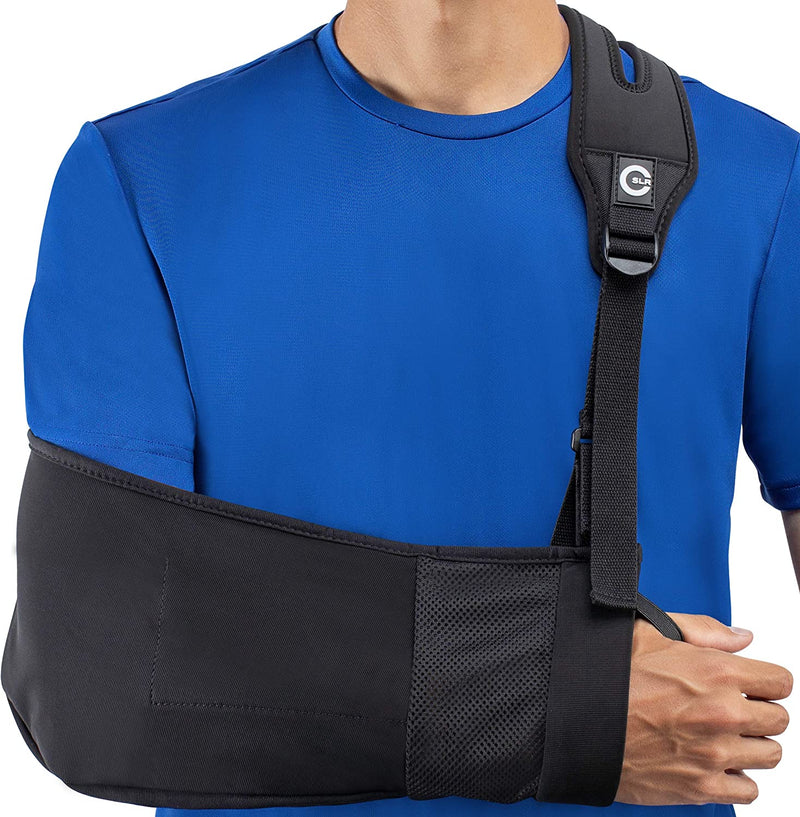 Mesh Arm Shoulder Sling With Exercise Ball-Healjoy Medical Arm Sling with Split Strap Technology, Ergonomic Design for Men & Women