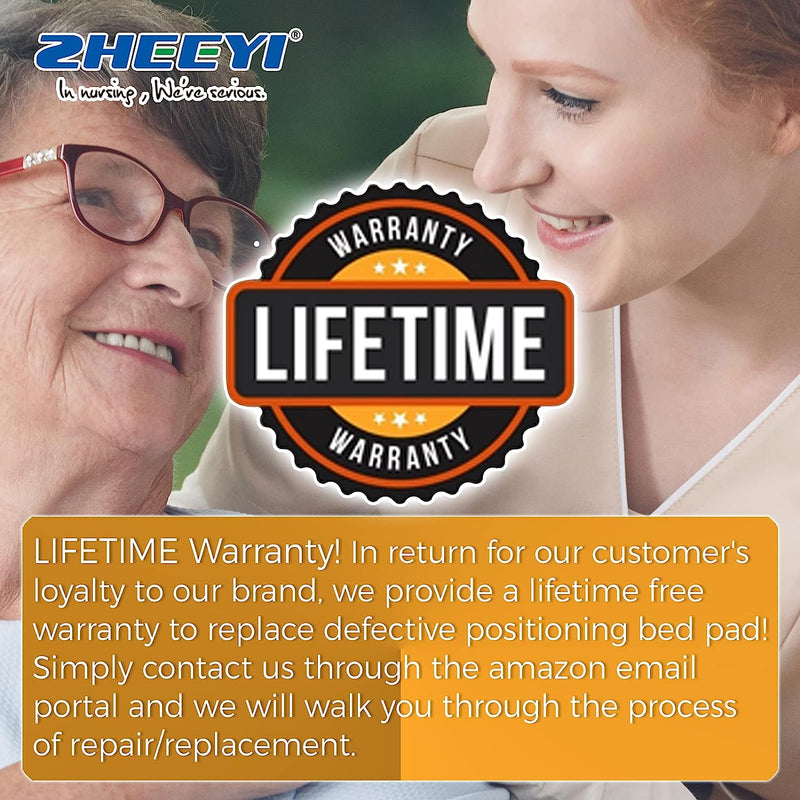 Bed Transfer Boards 48" x 40" Positioning Bed Pad with Reinforced Handles for Turning, Lifting & Repositioning Black