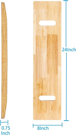 Bed Transfer Boards 24" Wooden Transfer Board and 60" Transfer Belt Kit for Patient, Senior and Handicap Move Assist and Slide Transfers
