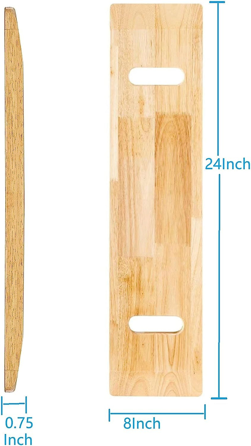 Bed Transfer Boards 24" Wooden Transfer Board and 60" Transfer Belt Kit for Patient, Senior and Handicap Move Assist and Slide Transfers