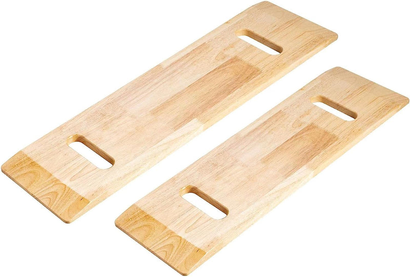 Bed Transfer Boards 24" Wooden Transfer Board and 60" Transfer Belt Kit for Patient, Senior and Handicap Move Assist and Slide Transfers