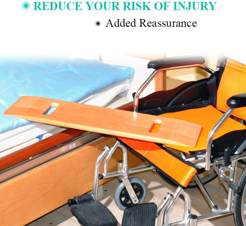 Wooden Slide Transfer Board with Handles, 500 lb Capacity Heavy Duty Slide Boards for Transfers of Seniors and Handicap, 30 x 8 x 0.7