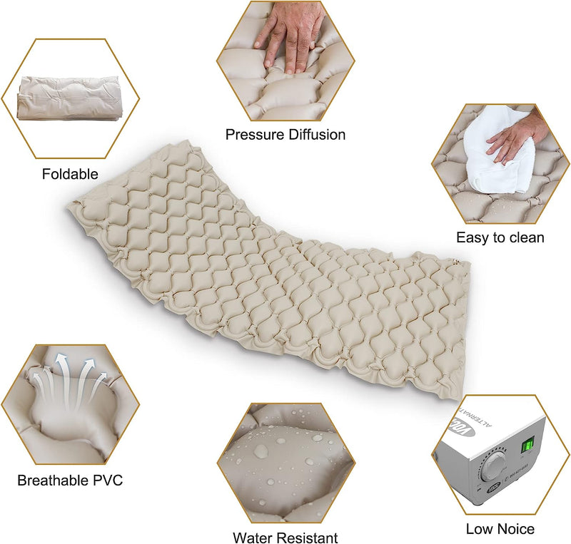 Pressure Mattresses & Pumps Medical Grade Alternating Air Pressure Mattress with Electric Quiet Pump System and Built-in Fuse