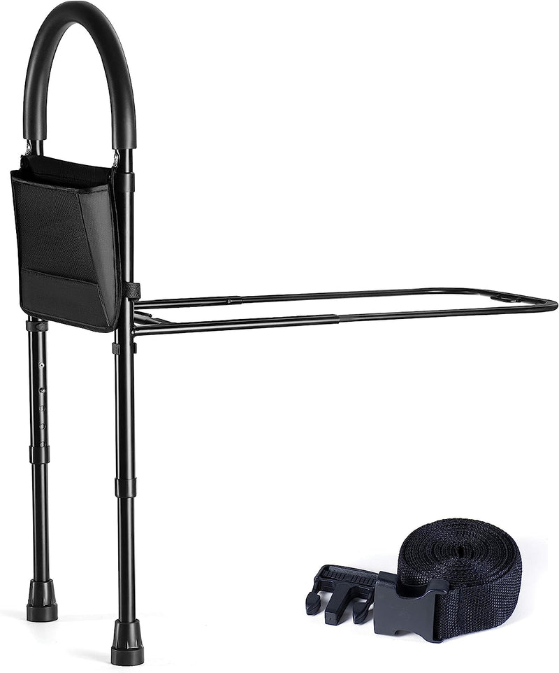 Bed Assist Rail with Adjustable Heights - Bed Assist bar with Storage Pocket - Bed Rails for Seniors with Hand Assistant bar 350 Pounds