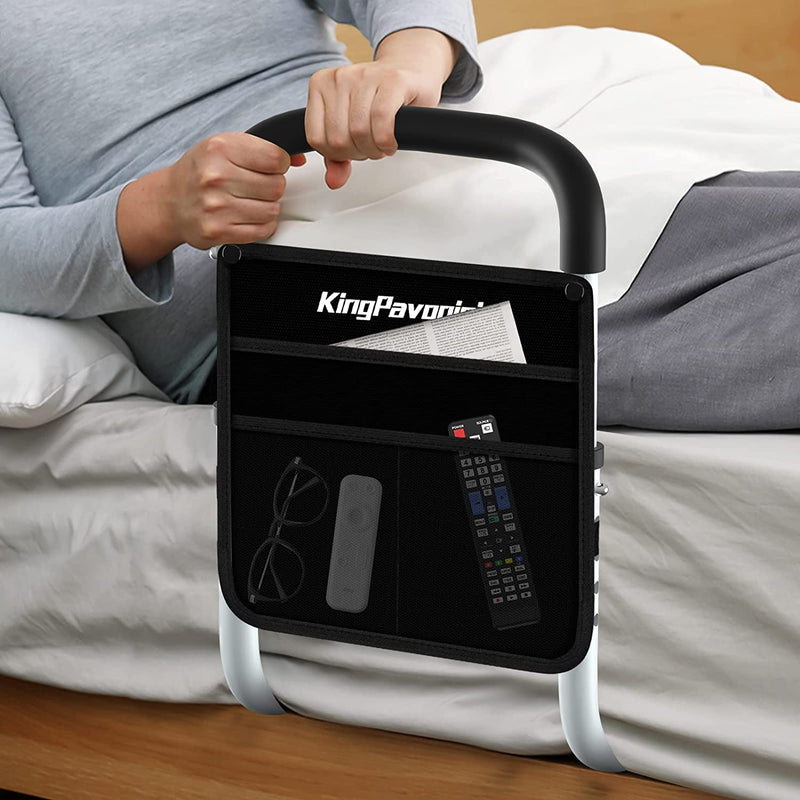 Bed Rail - Bed Rails for Elderly Adults - Medical Bed Support Bar Mobility Assistant with Free Storage Bag and Fixing Strap