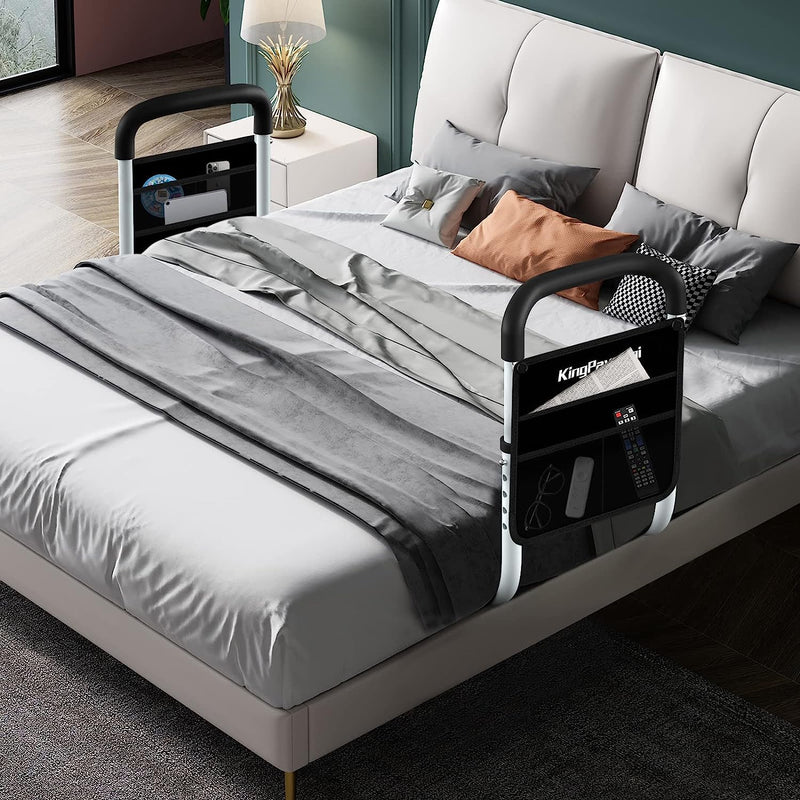 Bed Rail - Bed Rails for Elderly Adults - Medical Bed Support Bar Mobility Assistant with Free Storage Bag and Fixing Strap