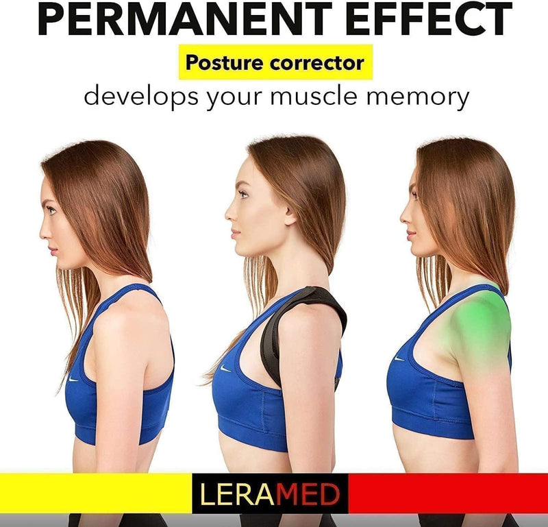 Posture Corrector for Men and Women - Adjustable Upper Back Brace for Clavicle Support and Providing Pain Relief from Neck, Back and Shoulder