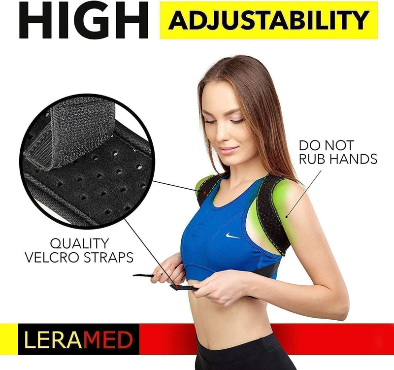 Posture Corrector for Men and Women - Adjustable Upper Back Brace for Clavicle Support and Providing Pain Relief from Neck, Back and Shoulder