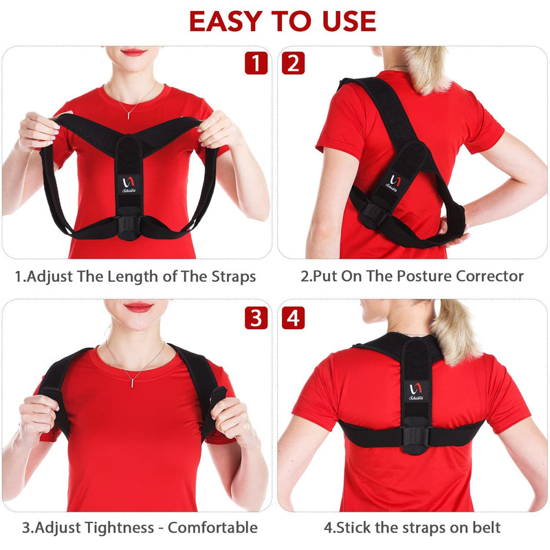 Posture Corrector for Men and Women, Comfortable Upper and Back Brace, Adjustable Back Straightener Support for Back, Shoulder & Neck