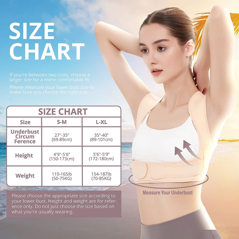 Posture Corrector for Women and Men, Breathable Back Brace for Posture Corrector, Adjustable Back Posture Corrector for Body Correction- Back, Shoulder and Spine Pain Relief