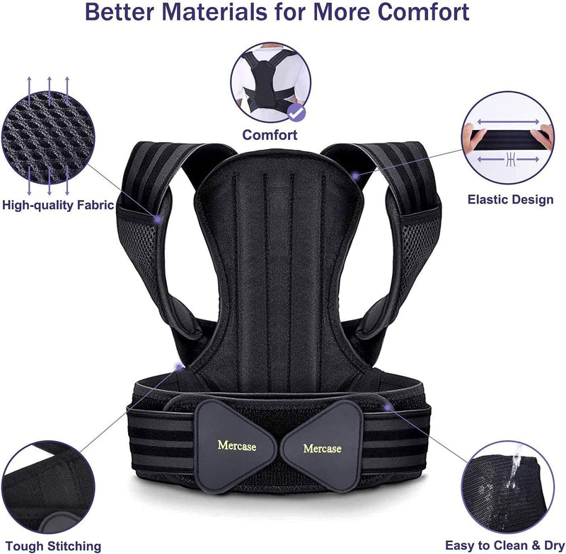 Posture Corrector for Men and Women, Back Brace for Posture, Adjustable and Comfortable, Pain Relief for Back,Shoulders,Neck,