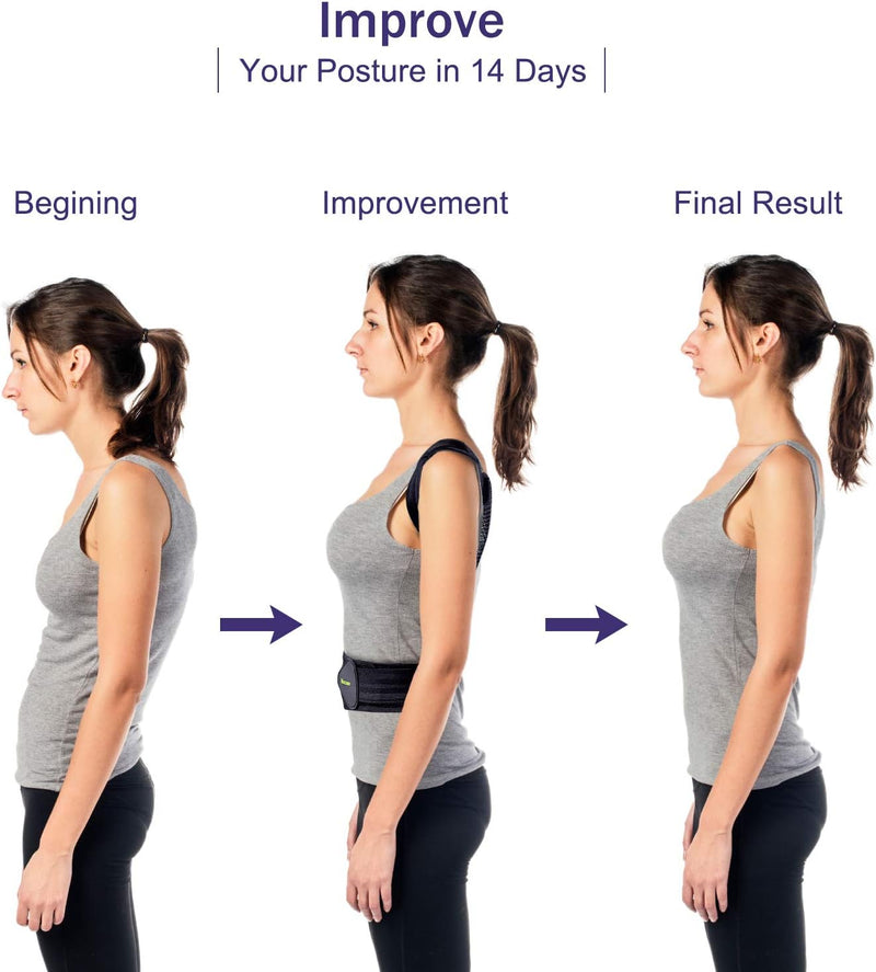 Posture Corrector for Men and Women, Back Brace for Posture, Adjustable and Comfortable, Pain Relief for Back,Shoulders,Neck,
