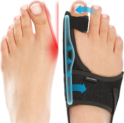Bunion Corrector for Women & Men 2pc - Bunion Splint & Big Toe Straightener for Hallux Valgus Overnight Support Brace