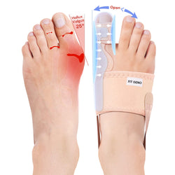 Bunion Corrector for Women Big Toe Upgraded Orthopedic Bunyon Splint w/Brace - Comfortable Foot Straightener 2PC