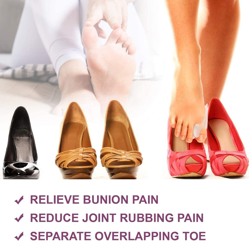 Bunion Cushion Protector, 10 Packs of Bunion Corrector Pads with Separator for Big Toe Gel Shield for Foot Pain Relief