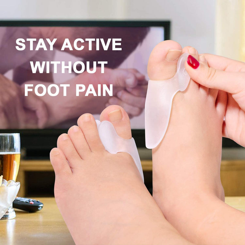 Bunion Cushion Protector, 10 Packs of Bunion Corrector Pads with Separator for Big Toe Gel Shield for Foot Pain Relief
