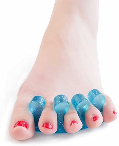 ToePal Gel Toe Separator, 2 Pairs, Toe Spacers, Toe Straightener, Hammer Toe Straightener Toe Spreader, Toe Stretcher