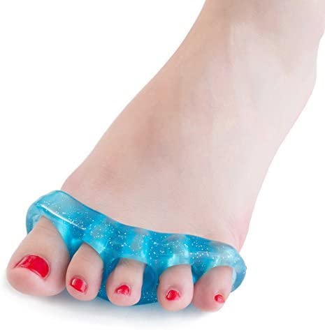 ToePal Gel Toe Separator, 2 Pairs, Toe Spacers, Toe Straightener, Hammer Toe Straightener Toe Spreader, Toe Stretcher