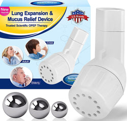 Lung Exerciser Device, Breathing Exercise Device for Lungs, Lung Expansion & Mucus Relief Device, OPEP | Drug-Free Therapy, Exercise Stronger Lungs | Breathe Easier