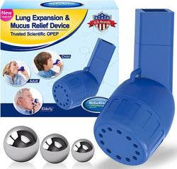 Breathing Exercise Device for Lungs, Lung Exerciser Device, Equipped with 15/16/18mm Balls, Suit for Home and Travel Use