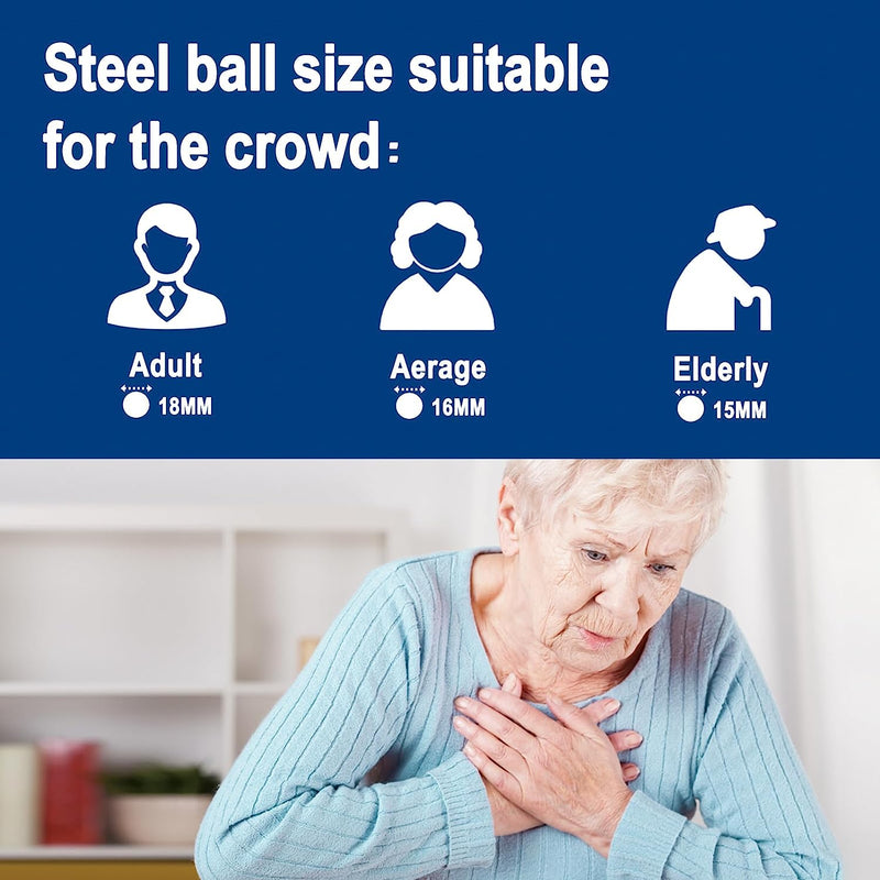 Breathing Exercise Device for Lungs, Lung Exerciser Device, Equipped with 15/16/18mm Balls, Suit for Home and Travel Use