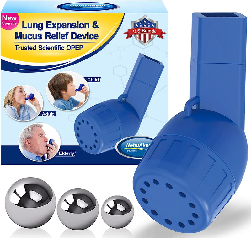 Breathing Exercise Device for Lungs, Lung Exerciser Device, Equipped with 15/16/18mm Balls, Suit for Home and Travel Use