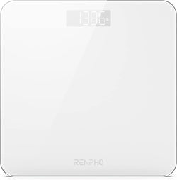 Digital Bathroom Scale, Highly Accurate Core 1S Body Weight Scale with Lighted LED Display, Round Corner Design 400 Pounds White