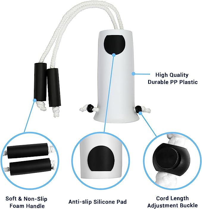 Opove Sock Aid and Shoe Horn, Premium Socks Helper with Foam Handles and 31" Adjustable Cords