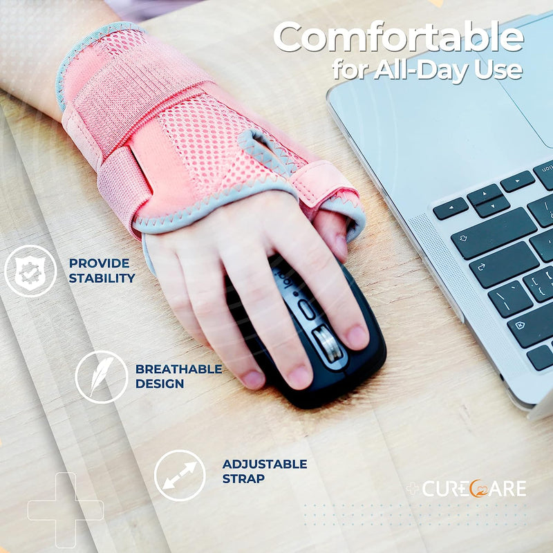 Humb Splint for Right & Left Hand, Reversible Thumb Brace for Arthritis Pain And Support, Thumb Stabilizer for Sprains,Pink