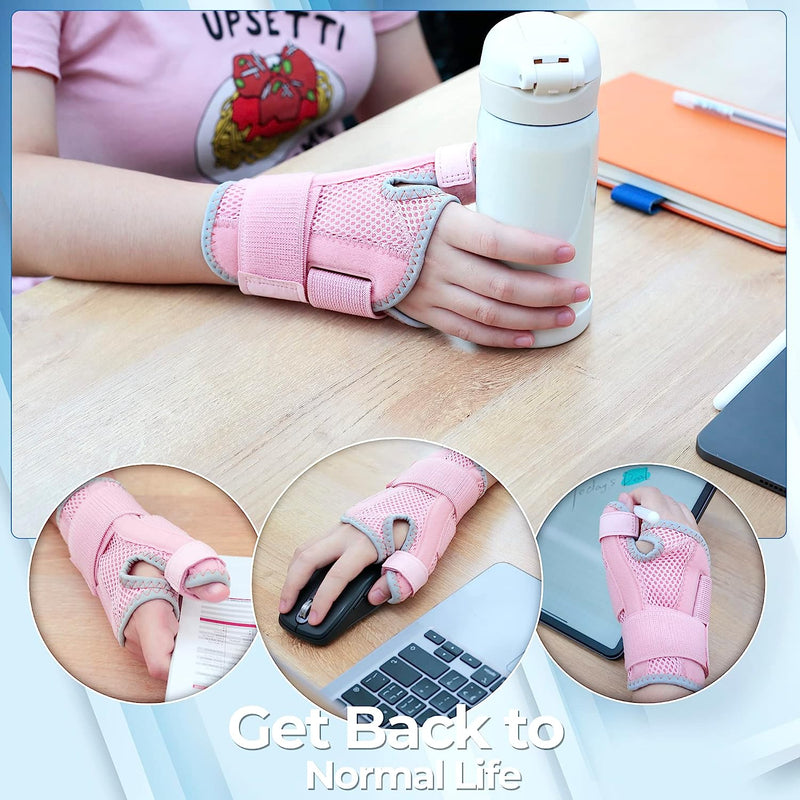 Humb Splint for Right & Left Hand, Reversible Thumb Brace for Arthritis Pain And Support, Thumb Stabilizer for Sprains,Pink