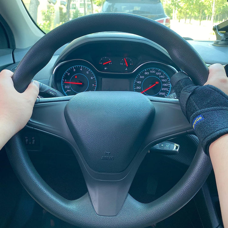 Trigger Thumb Splint - Thumb Spica Support Brace Stabilizer for Pain, Sprains, Arthritis, Tendonitis (Right Hand or Left Hand) Black