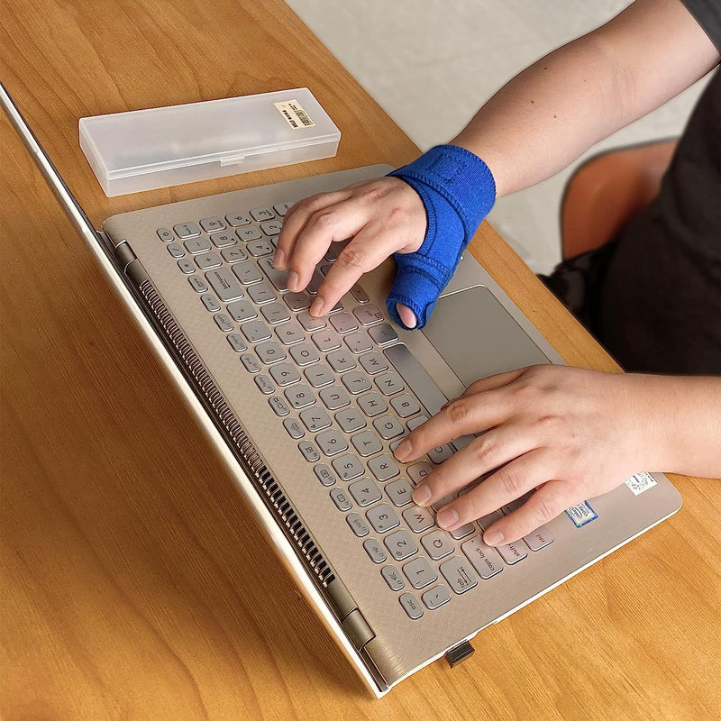 Trigger Thumb Splint - Thumb Spica Support Brace Stabilizer for Pain, Sprains, Arthritis, Tendonitis (Right Hand or Left Hand) Blue