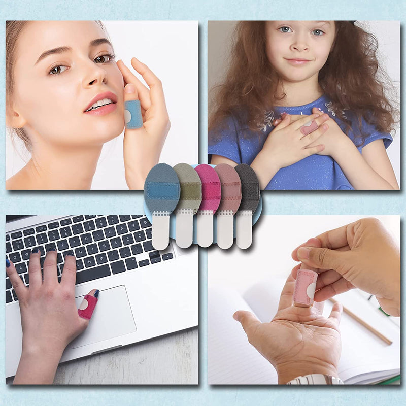 5 Pcs Trigger Finger Splints: 5 Single Straps Finger Splint Support Brace Kit, Finger Straightener, (Light blue, Grayish-green, Light pink, Magenta, Dark gray.)