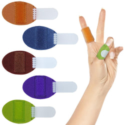 5 Pcs Trigger Finger Splints: 5 Single Straps Finger Splint Support Brace Kit, Finger Straightener, (Orange, Dark blue, Dark brown, Dark purple, Bright green.)