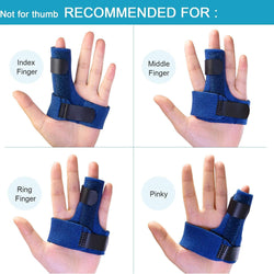 Trigger Finger Splints for Left Hand, Finger Brace with 2 Gel Sleeves for Injured Mallet Finger,Tendon Injury,Left