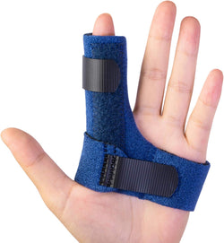 Trigger Finger Splints for Left Hand, Finger Brace with 2 Gel Sleeves for Injured Mallet Finger,Tendon Injury,Left