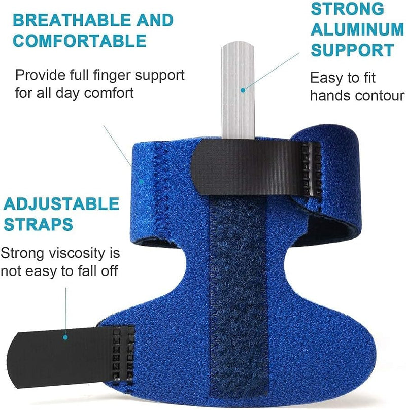 Trigger Finger Splints for Left Hand, Finger Brace with 2 Gel Sleeves for Injured Mallet Finger,Tendon Injury,Left