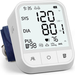 Blood Pressure Monitor, Blood Pressure Machine Automatic Upper Arm, Adjustable BP Cuff with Large Backlit Display, 2 * 99 Memory Blood Pressure Monitors for Home Use with Storage Bag