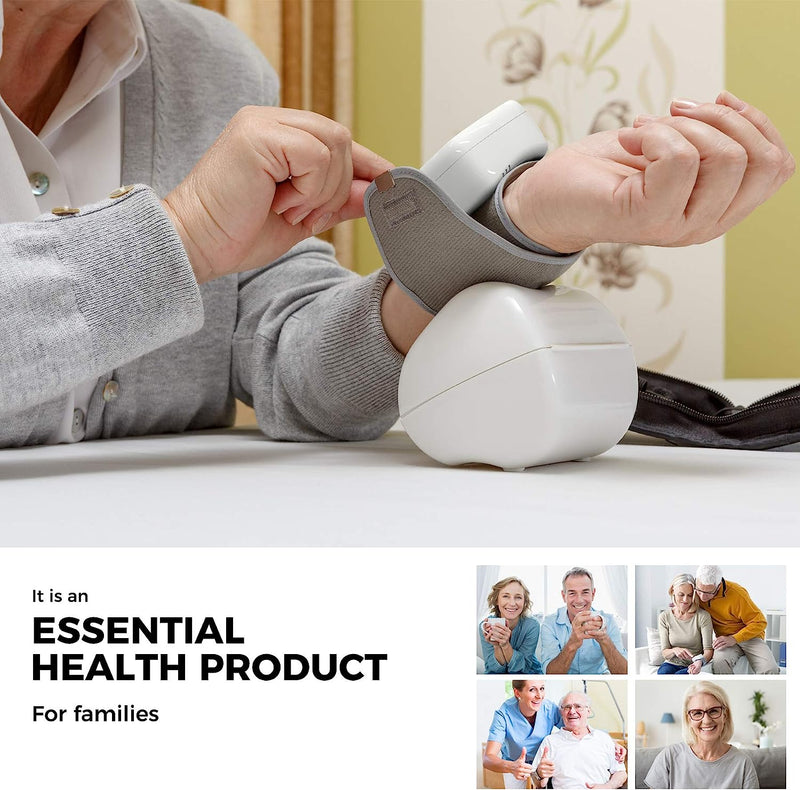 Blood Pressure Monitor Automatic Blood Pressure Monitors for Home Use Wrist BP Monitor Cuff Digital Large Display 2X99 Group Machine with Carrying Case, White