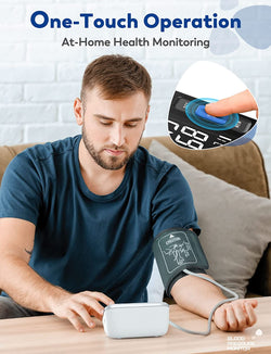 Blood Pressure Monitors for Home Use Upper Arm, Accurate Cuff 8.7”-15.7” Monitor with Large Backlight Display 2 Users 240 Sets Memory & HR Detection, Digital BP Machine with Carrying Case for Adult