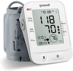 Blood Pressure Monitor, Extra Large Upper Arm Cuff, Digital BP Machine for Home Use & Pulse Rate Monitoring Meter, Automatic, Large Display, Voice Broadcasting with Power Adapter and Batteries