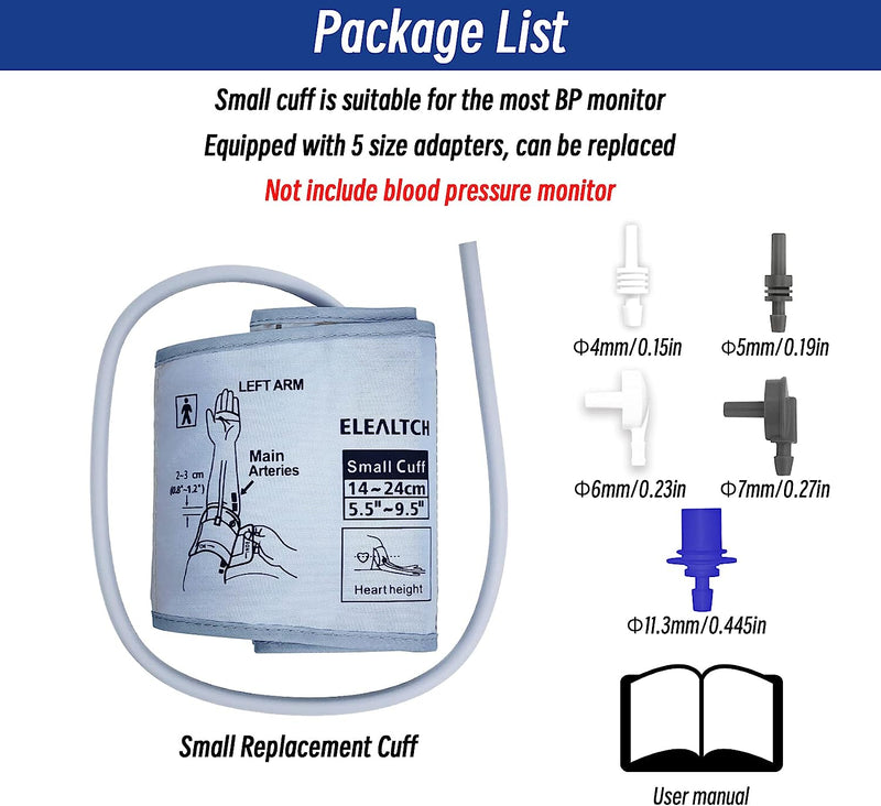 Child Small Cuff Compatible with Omron 5.5”-9.5” Inches (14-24CM) Blood Pressure Cuff ARM BP Replacement Cuff for Pediatric and Women(Small)