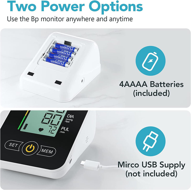 Blood Pressure Monitors for Home Use, BP Cuff Automatic Upper Arm Cuff Digital Blood Pressure Machine with 8.7-17inches Blood Pressure Cuff Black
