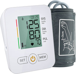 Blood Pressure Monitors for Home Use, BP Cuff Automatic Upper Arm Cuff Digital Blood Pressure Machine with 8.7-17inches Blood Pressure Cuff White