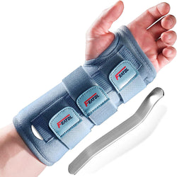 Wrist Brace for Sprained Wrist Kids, Wrist Support Brace Sleeping with Metal Splints Left Hand, X/Small for Kid, Women and Men,Left Hand -Grey
