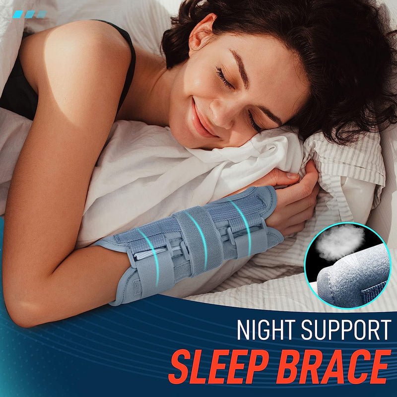Wrist Brace for Sprained Wrist Kids, Wrist Support Brace Sleeping with Metal Splints Left Hand, X/Small for Kid, Women and Men,Right Hand -Black